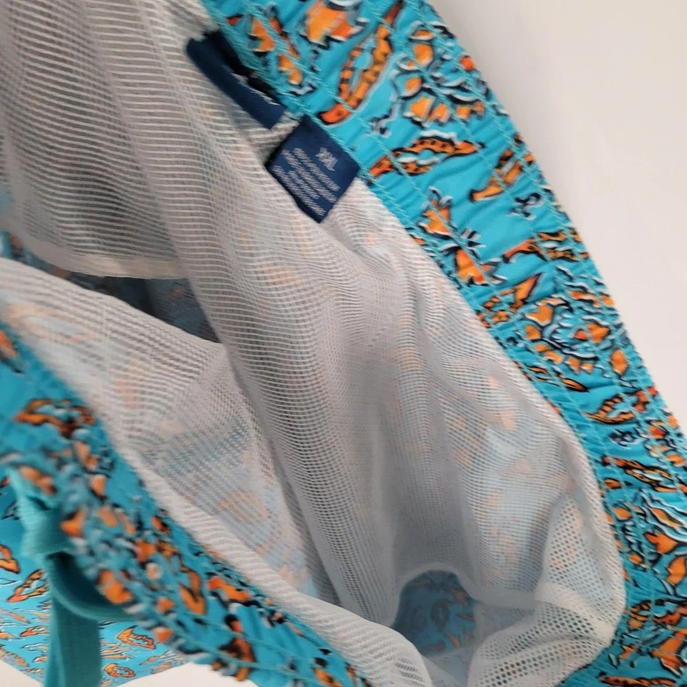 Kanu‎ Surf Mens Vista Club Trunks Aqua Blue Orange Print Size XXL